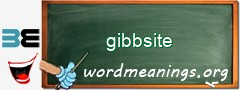 WordMeaning blackboard for gibbsite